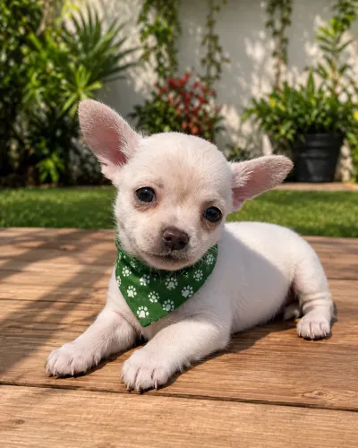 Chihuahua macho maravilhoso branquinho 