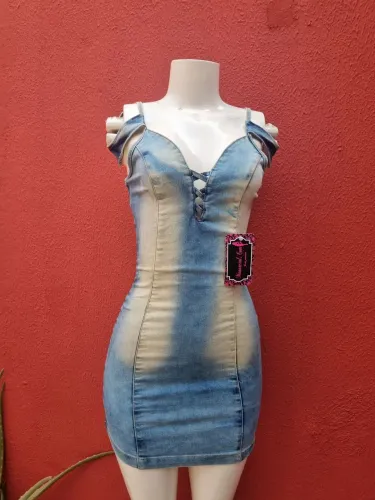 Vestido Jeans Feminino 