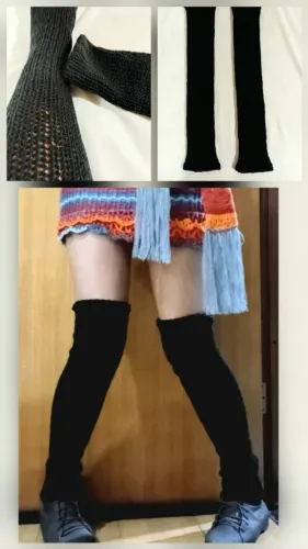Polainas em lã Pretas