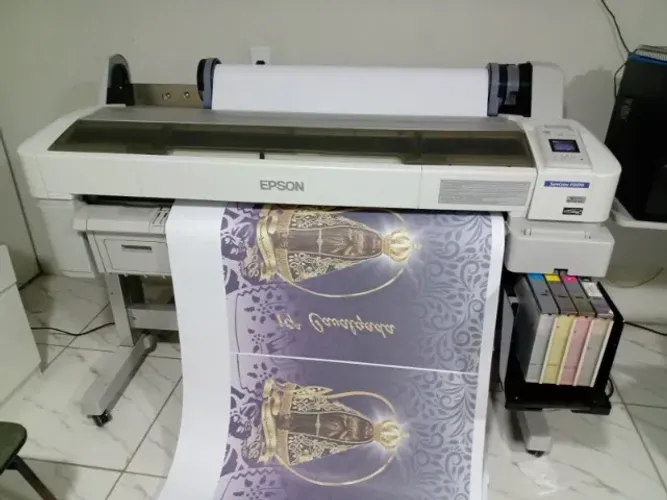 Impressora Sublimatica Epson F6200 + Prensa Metalnox 02 bandeijas Térmicas Automáticas p/ 