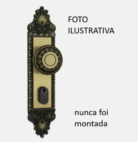 Trinco e fechadura de porta externa Stam Fechadura 803/04 Espelho Colonial E-Coat 