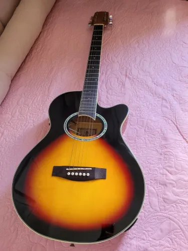 NÃO aceito trocar - Violão Giannini Performance GSF-1R CEQ + Capa e Suporte de parede