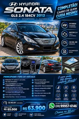 Hyundai Sonata 2.4 16V 182cv 4P Aut. 2012