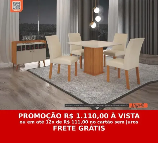 MESA 4 CADEIRAS NOVO