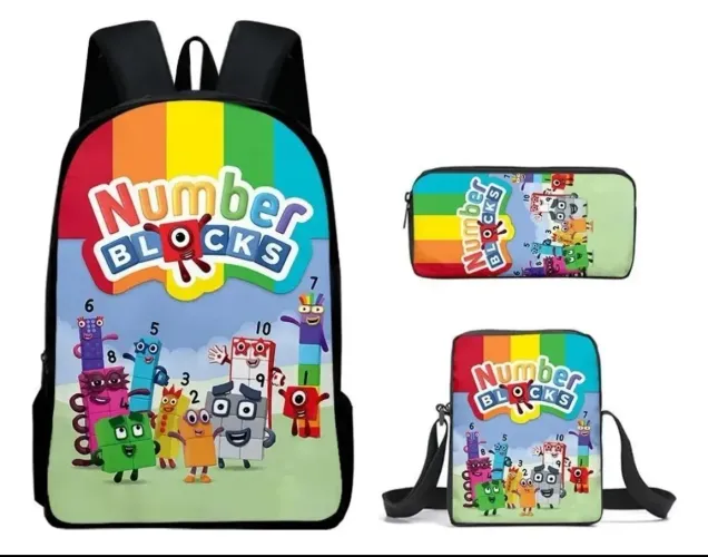 Conjunto De Mochila De Três Peças Numberblocks Pelúcia número 4