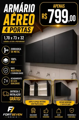 ARMÁRIO AÉREO MDF NOVO