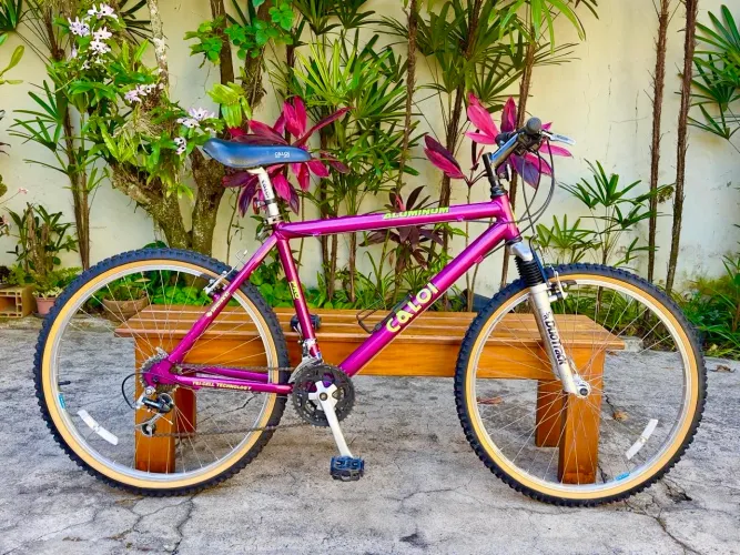 Caloi Aluminum Pro Suspension 1994 Violeta Original Sem Restauro - Raridade