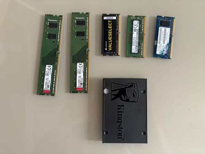 SSD 120GB + MEMÓRIAS RAM 4GB DDR4
