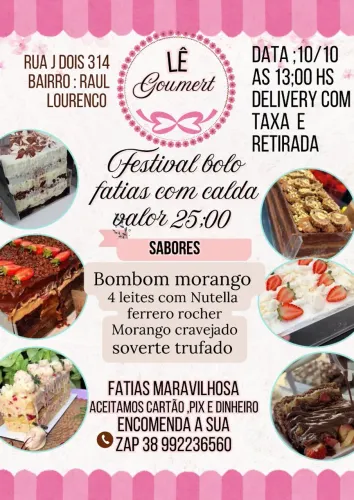 Festival bolos fatias lê Goumert 10/10