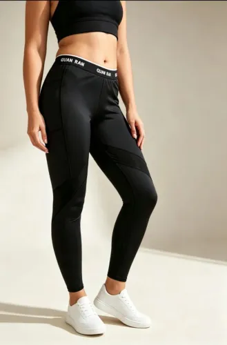 Calça Legging Esportiva Quan Ran Com Bolsos Laterais 3XL