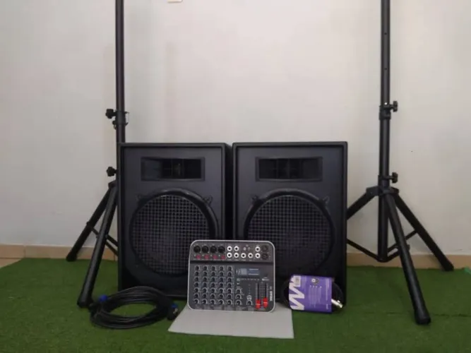 Equipamento de som completo de barbada