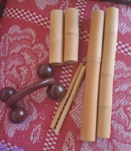 Kit Bambuterapia + Massageador de Madeira Avatim