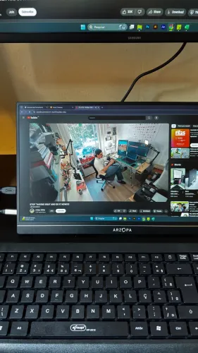 Monitor Portátil Gamer Arzopa A1 15.6 A1 Full Hd 1080 Ips Hdmi Usb Cor Preto