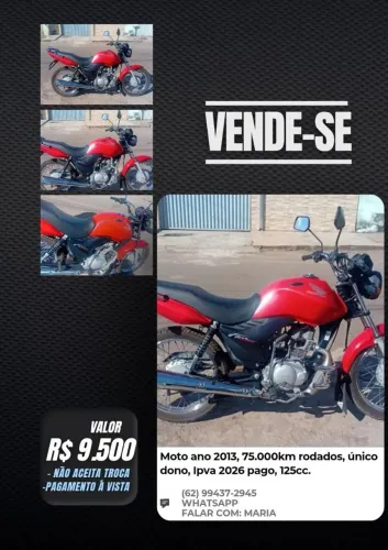 Moto Honda cg 125 cc