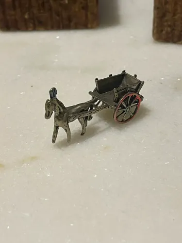 Carruagem em prata 800 italiana assinada