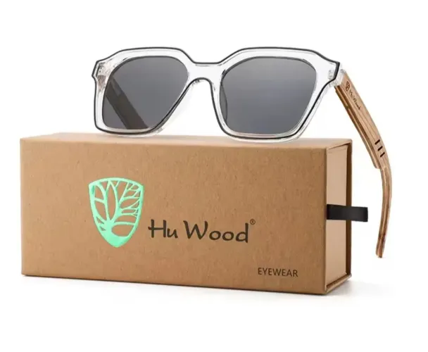 Oculos de Sol HuWood Qualidade Premium Armação Transparente Lente Polarizadas Lindo Oculos