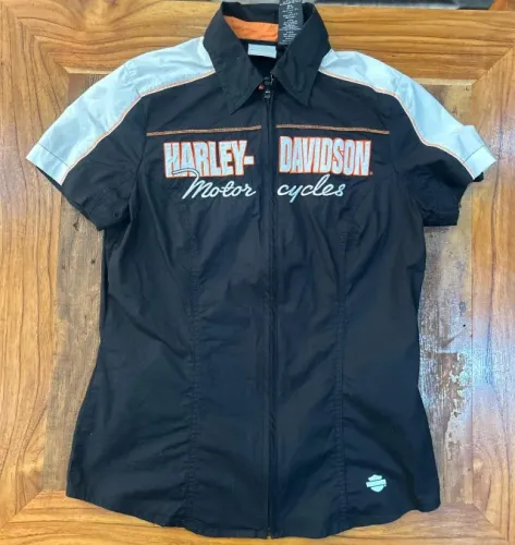 Camisa Harley-davidson Feminina Original Preta