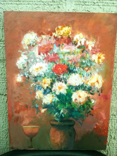 Flores.com.taca de  Vinho