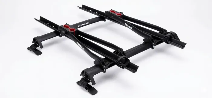 Kit Rack De Teto + 2 Transbikes De Calha Eqmax Velox