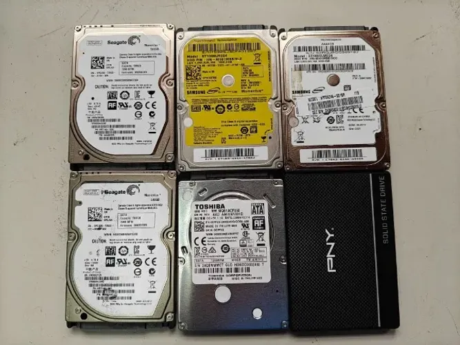 lote de 5 hds de notebook e ssd 500gb e 1tb