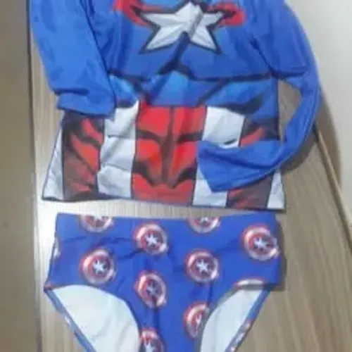 Conjunto de Roupas de Banho Piscina e Mar Infantil Tamanho 08