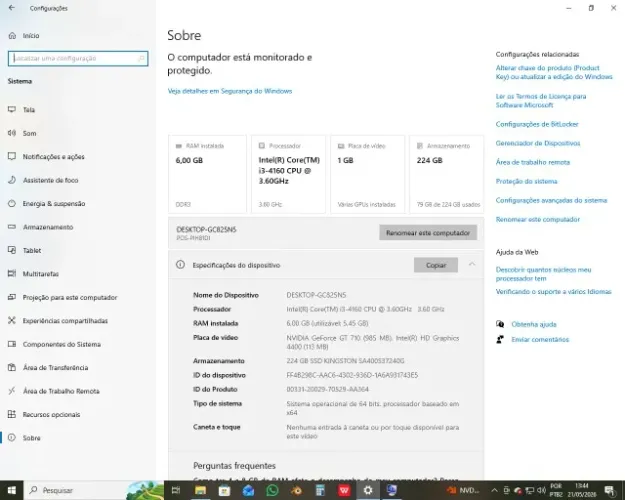 PC Completo SSD + Placa de Vídeo | Ideal Trabalho, Estudos e Jogos Leves