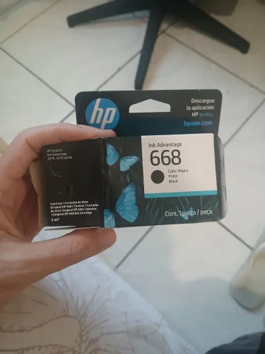 Cartucho Novo Hp 668 preto