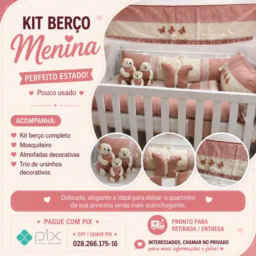 Kit berço feminino