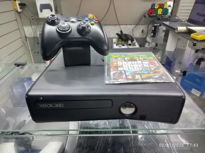 XBOX 360 SLIM COMPLETO (DESBLOQUEADO)
