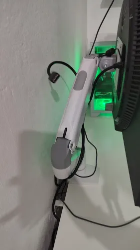 Suporte de monitor ELG articulado de pistão a gás Branco novo