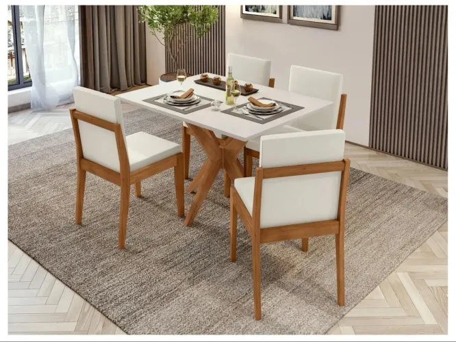 Mesa de jantar 4 cadeiras