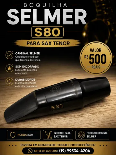 Boquilha sellmer s80 para sax tenor