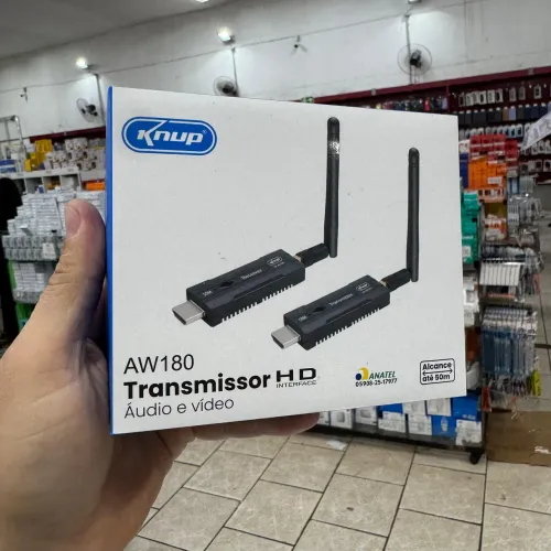 Extensor HDMI Sem Fio Knup AW180 - Transmissor e Receptor Full HD 50m