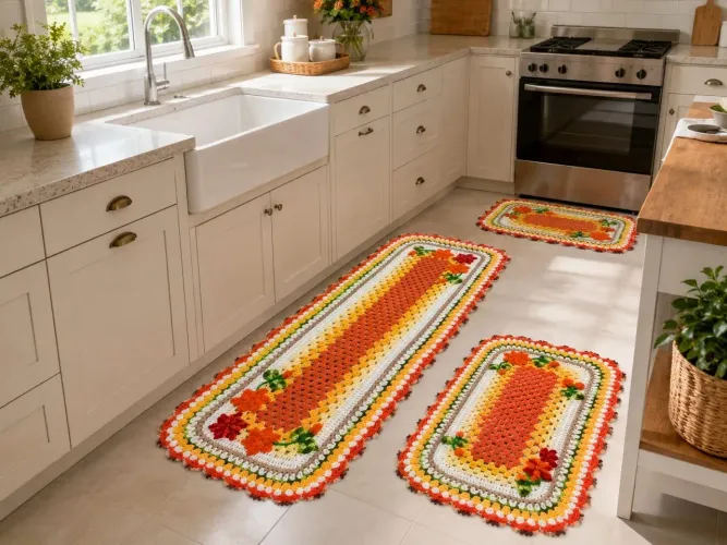 Conjunto de tapetes de cozinha