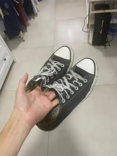 Tênis All Star Converse Preto Original Unissex Cano Baixo