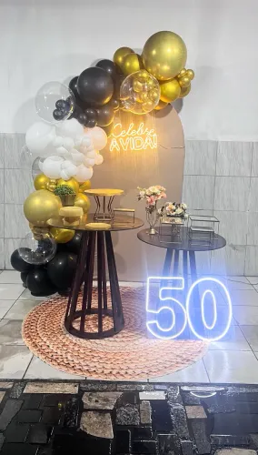 Decoração montada no local do seu evento