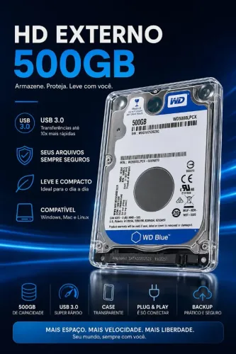 HD externo 500 gigas