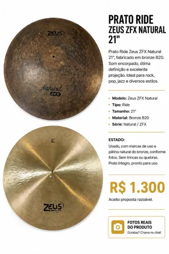 Pratos bateria excelente estado usado