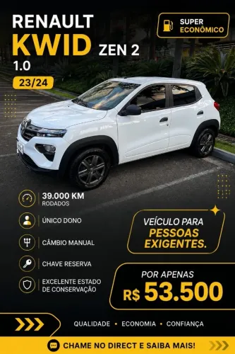 Renault Kwid Zen 1.0 Flex 12V 5P Mec. 2024