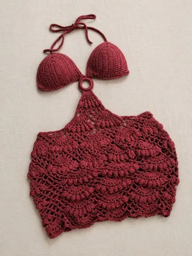 Vestido em crochê tam M