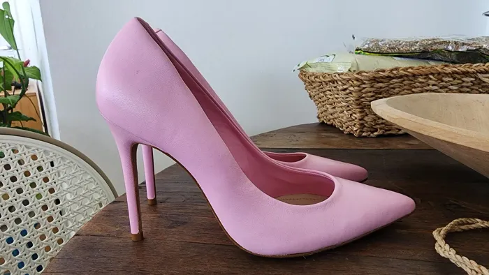 Sapato Feminino Rosa Scarpin 36 Schutz Salto Alto 