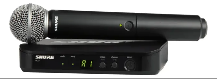 Microfone Sem Fio Bastão Shure Blx24rbr/sm58-m15 Cor Preto