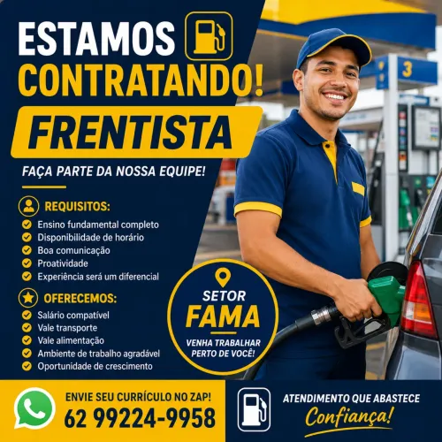 Vaga de emprego frentista 