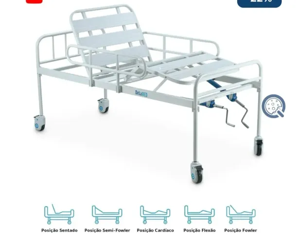 Cama hospitalar Dellamed até 180Kg