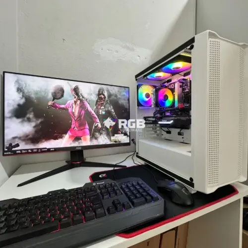PC Gamer Ryzen 7 5700X RTX 4060 32GB RAM 1TB NVMe B550 DeepCool White Vidro