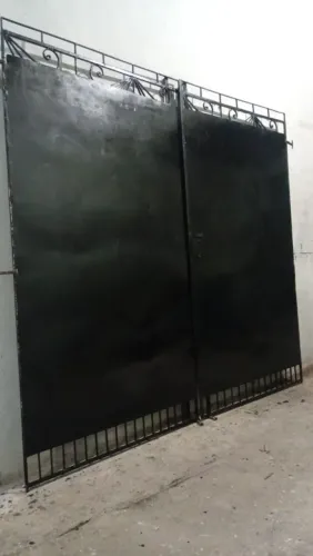 Portão para garagem duas bandas completo semi-novo entrego gratis