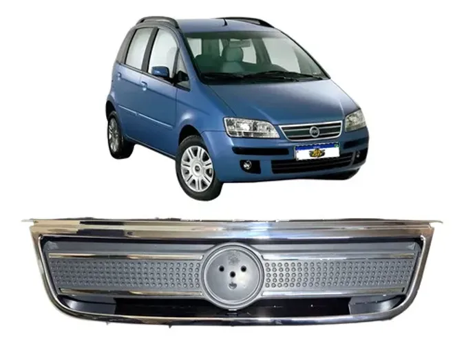 Grade Dianteira Idea 03 04 05 06 07 08 09 2010 Cromado Preto Friso Cromado