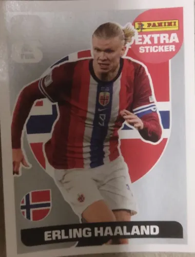 Figurinha Sticker extra Erling Haaland Prata