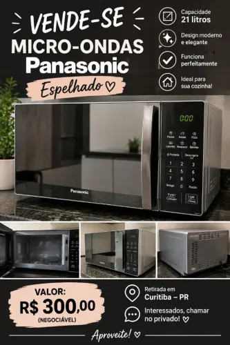 Microondas Panasonic espelhado