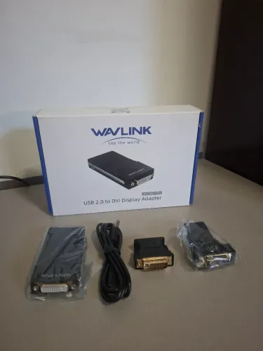 Adaptador de vídeo usb 2.0 para vga/dvi/hdmi<br>para vga/dvi/hdmi wavlink wl-ug17d1<br>R$180,00